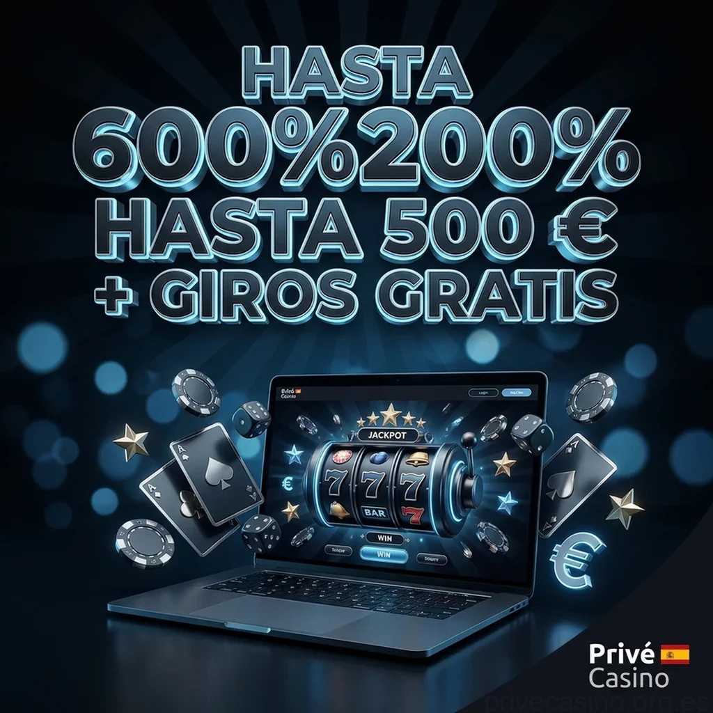 HASTA 600%200% HASTA 500 € + GIROS GRATIS